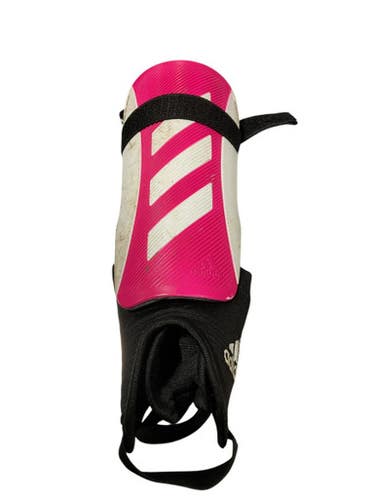 Used Adidas Soccer Shin Guards Junior Pink And White SM 11834-S000041218