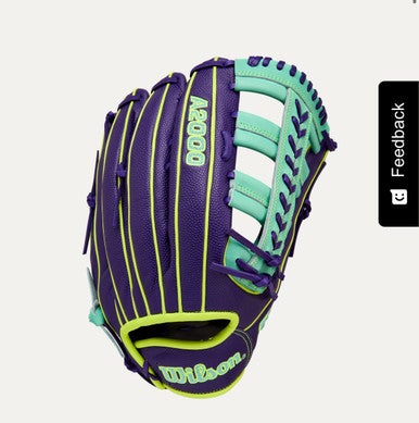 New 2025 FALL 12.75IN RHT PURPLE/SEAFOAM A2000 11834-WILWBW1034571275