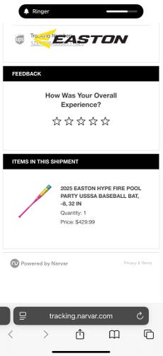 2025 Easton Hype Fire Composite USSSA Certified Bat (-8) 24 oz 32" (New)