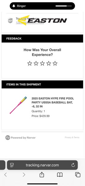 2025 Easton Hype Fire Composite USSSA Certified Bat (-8) 24 oz 32" (New)