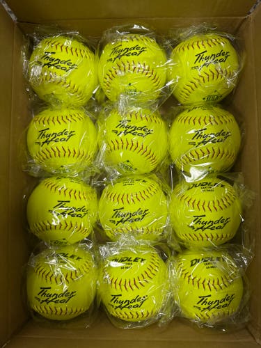 Dudley 12” Leather 52/300 Softball 12 Pack (1 Dozen) (New)