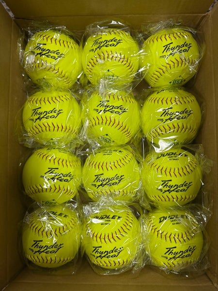 Dudley 12” Leather 52/300 Softball 12 Pack (1 Dozen) (New)