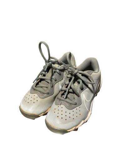 Used Nike DIAMOND BB/SB Cleats Grey Youth 11.0 11834-S000041162