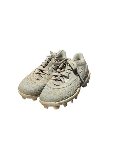 Used Under Armour BSBL CLEATS BB/SB Cleats Grey Youth 11.0 11834-S000041170
