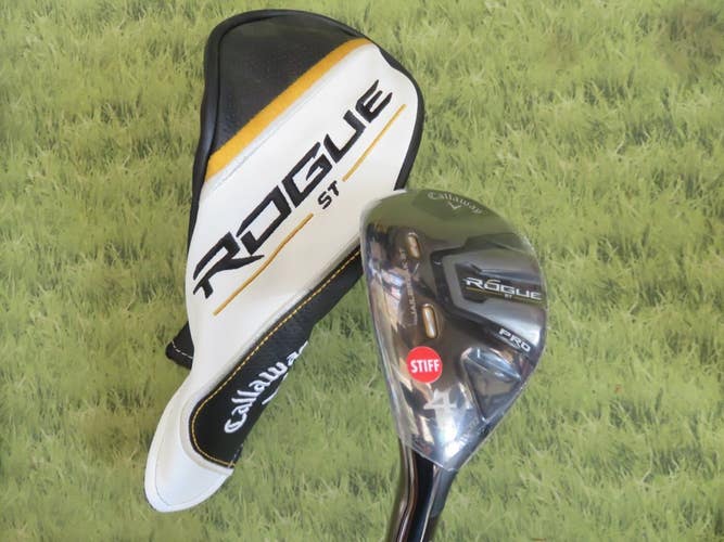 LH * NEW * Callaway ROGUE ST PRO 23* 4 Hybrid Tensei White STIFF + HC