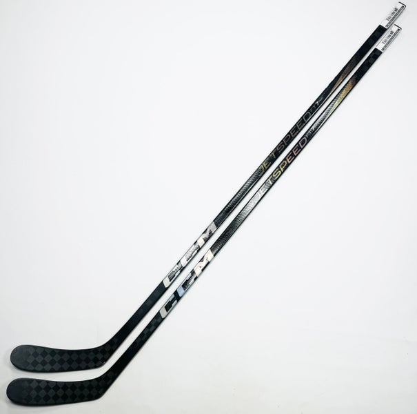 New 2 Pack Custom Black CCM Jetspeed FT7 Pro Hockey Stick-RH-95 Flex-P90T-Grip W/ Bubble Texture