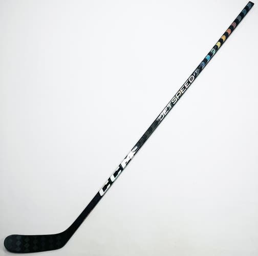 New Custom Black CCM Jetspeed FT5 Pro Hockey Stick-RH-70 Flex-P46M-Grip W/ Bubble Texture