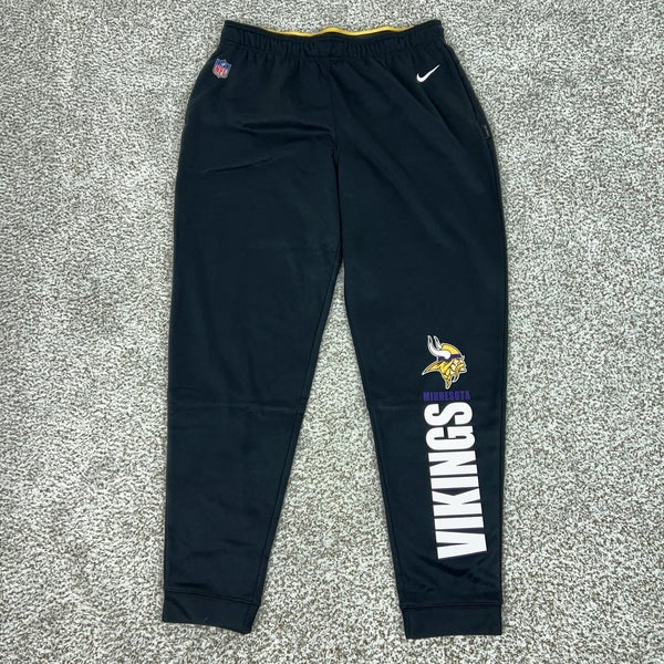Minnesota Vikings Pants Mens Large Black NFL Football Nike On Field Sweatpant