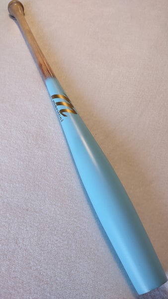 NEW Marucci Torpedo 33"/30oz Maple Wood Baseball Bat AP5 Baby Blue/Natural/Gold