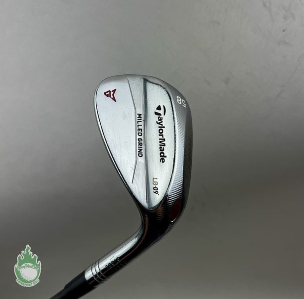 Used RH TaylorMade Milled Grind LB Wedge 58*-09 Stiff Flex Graphite Golf Club