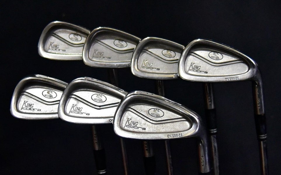 KING COBRA OVERSIZE IRONS SET 3-9 IRONS STIFF FLEX, RH, SHAFT 38" (5I), NEW GRIP