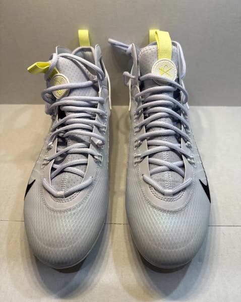 Nike Huarache 9 Elite Mid Lax SE Grey Football Cleats (Sz 13) FV6149-001 Men\'s Nike Huarache 9 Elite Mid LAX SE Lacrosse Cleats FV6149-001  main image 4
