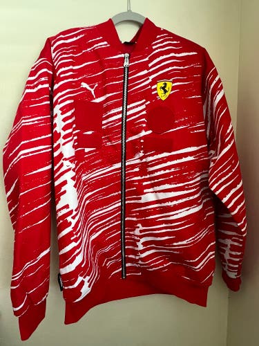 NWT Puma Ferrari x Joshua Vides Race Jacket Men’s Medium Red / White 624932-02