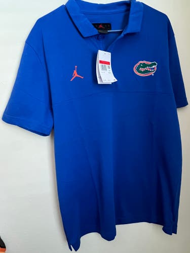 Nike Dri-FIT Jordan University Of Florida Gators Football Polo Men L DR0360-480