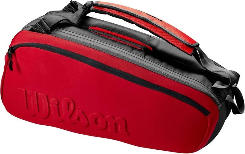 *NWT* WILSON CLASH SUPER TOUR TENNIS 6PK BAG (RED) #WR8016501. MSRP: $130