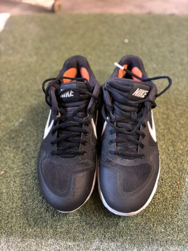 Black Men's Size M 9.5 (W 10.5) Adult Nike Huarache Shoes (Used)