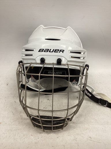 Used Bauer REAKT 75 Helmet Cage Combo White LG 11851-S000038650