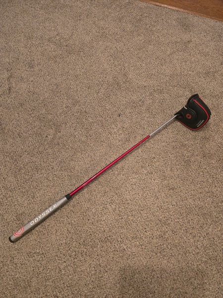 Black Unisex Odyssey Mallet Eleven Tour Lined S Right Handed Putter Uniflex 34" (Used)