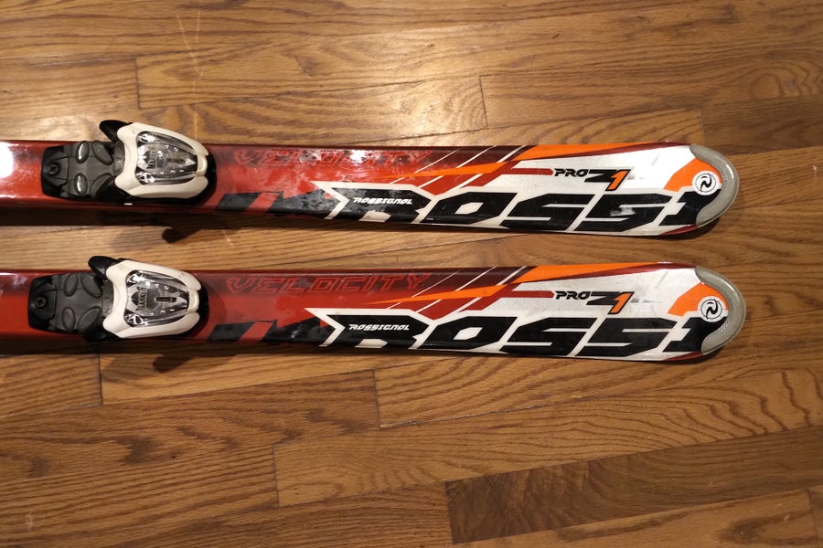 Used Kid's All Mountain 130 cm Rossignol ProZ1 Skis With Bindings