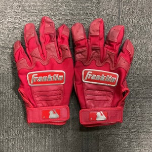 Used Franklin BB/SB Batting Gloves Grey MD 11614-S000222866