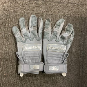Used Franklin BB/SB Batting Gloves Grey MD 11614-S000222867
