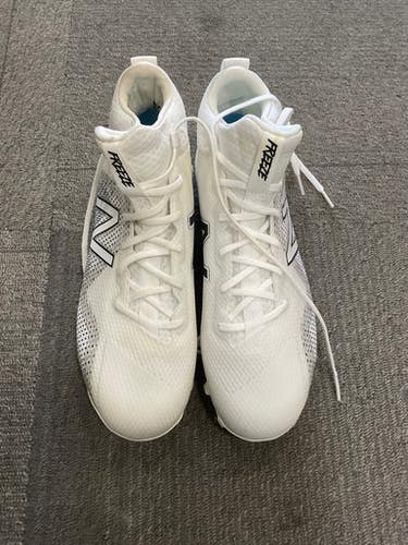 Used New Balance FREEZE LAX Cleats Mens White Senior 9.5 11614-S000222965