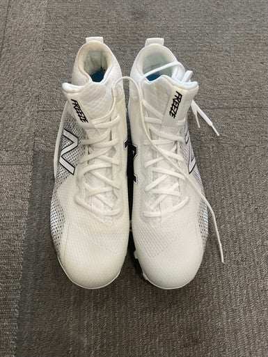 Used New Balance FREEZE LAX Cleats Mens White Senior 9.5 11614-S000222965