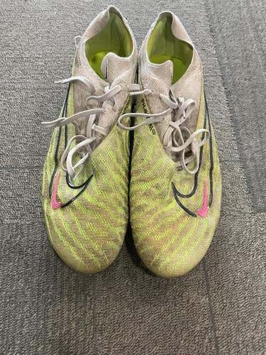 Used Nike PHANTOM GX Soccer Cleats Grey And Lime Senior 10.5 11614-S000222924