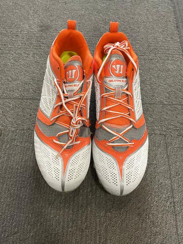 Used Warrior BURN 6.0 LAX Cleats Mens Orange Senior 9.5 11614-S000222929