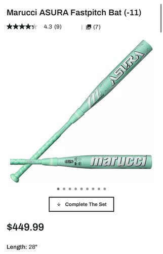 2025 Marucci Asura Composite Bat (-11) 18 oz 28" (Used)