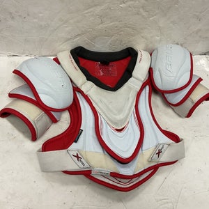 Used Bauer VAPOR X900 Junior Shoulder Pads White And Red LG 11855-S000192132