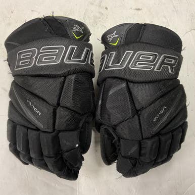 Used Bauer VAPOR 2X Junior Gloves Black 12" 11855-S000192128