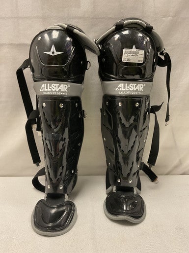 Used All Star LGADV1216 Catchers Leg Guards Black Adult 11490-S000266250