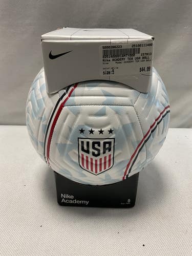 Used Nike ACADEMY TEA USA BALL All Size Soccer Ball White 5 11490-S000266223