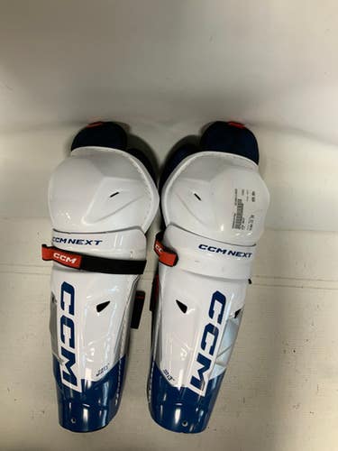 Used CCM NEXT Intermediate Shin Guards White 13" 11823-S000034788