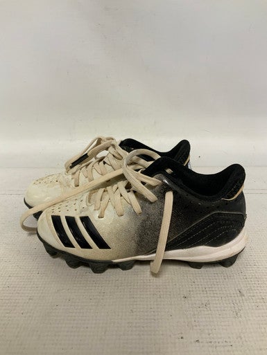 Used Adidas 3 STRIPE BB/SB Cleats White Youth 12.0 11823-S000034763