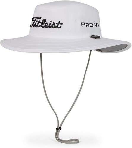 Titleist Golf Tour Aussie Sun UV Protection Boonie Hat One Size White/Black NEW!