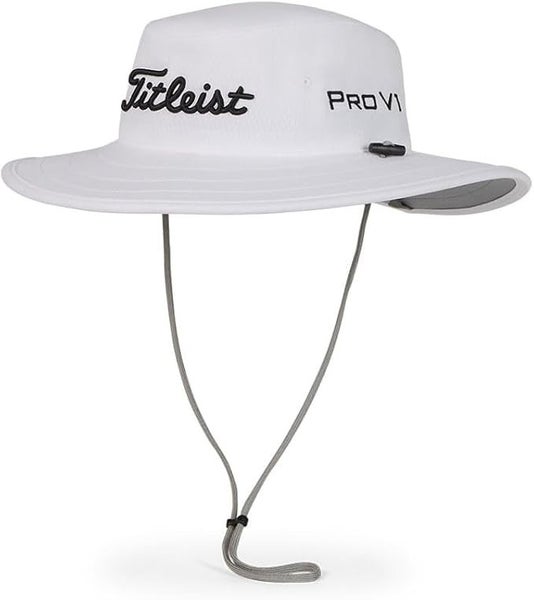 Titleist Golf Tour Aussie Sun UV Protection Boonie Hat One Size White/Black NEW!