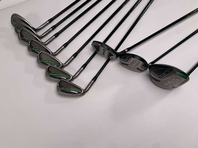 Ping Prodi G Club Set Driver 3W 4H 6-PW GW SW Black Dot Junior LH HC +Bag