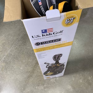 US Kids Ultralight WT-10u Club Set Driver 3W 6&8 PW Putter 63" Yellow JR RH +Bag