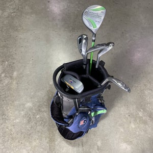 US Kids Ultralight WT-15 Club Set 3W 6 & 8 PW SW Putter 57" Green Youth RH +Bag
