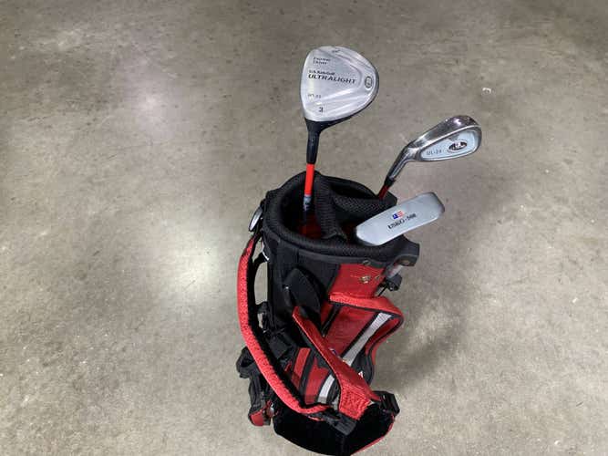 U.S. Kids UL-24 Club Set 3W 7i Putter Kid Power 39-27 Junior LH +Bag