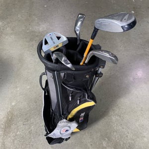 U.S. Kids Ultralight WT-10 Club Set 3W 6 & 8 PW Putter 63" Yellow Junior RH +Bag