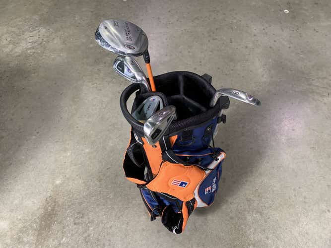 U.S. Kids Ultralight WT-20 Club Set 3W 6 & 8 PW Putter 51" Orange Junior RH