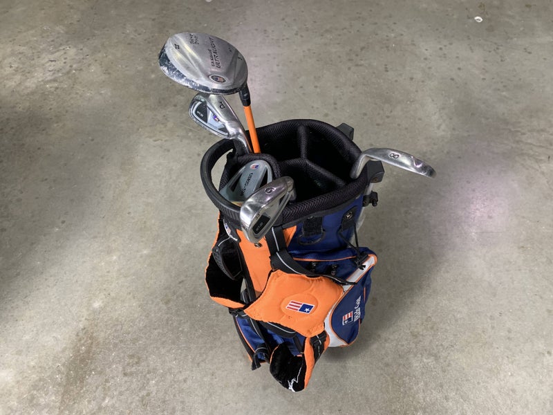 U.S. Kids Ultralight WT-20 Club Set 3W 6 & 8 PW Putter 51" Orange Junior RH