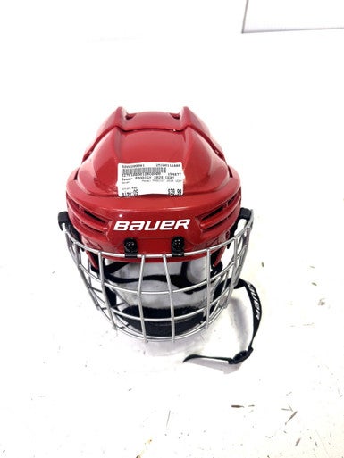 Used Bauer PRODIGY 2029 CERT Helmet Cage Combo Red One Size 11860-S000299061