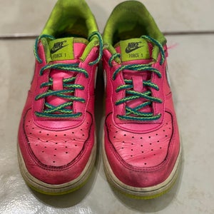 Pink Women's 13K (Little Kids) Youth Nike Air Force 1 Shoes (Used)