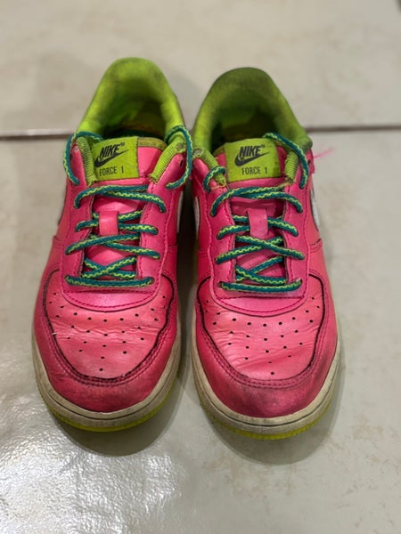Pink Women's 13K (Little Kids) Youth Nike Air Force 1 Shoes (Used)