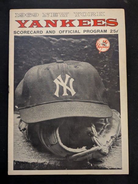 Vintage 1969 New York Yankees Scorecard & Official Program - Mantle #7 Retired