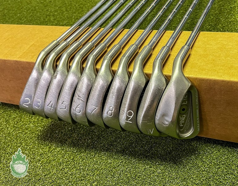 Used RH Ping Black Dot Eye 2 Irons 2-PW/SW ZZ Lite Stiff Steel Golf Club Set